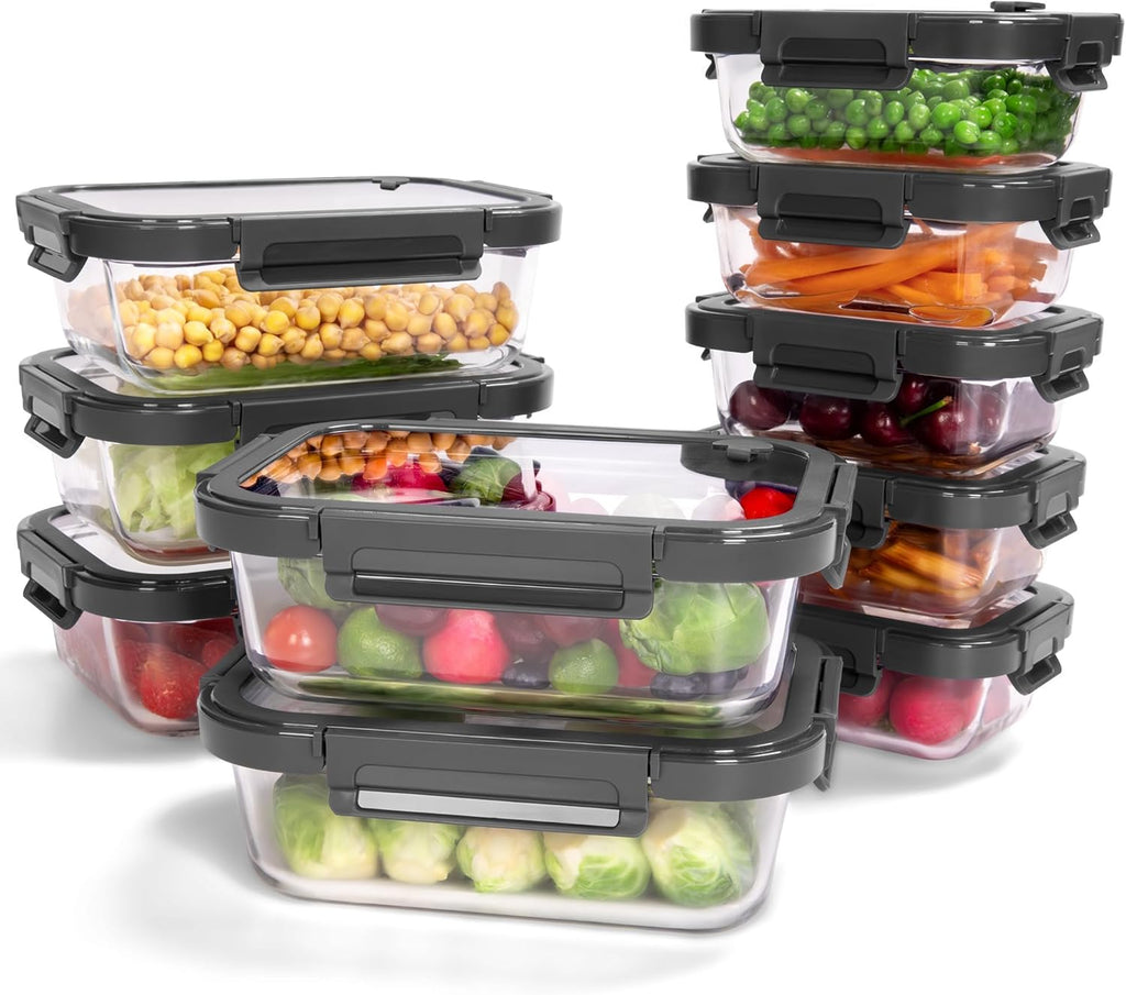 Glass Food Storage Container Set