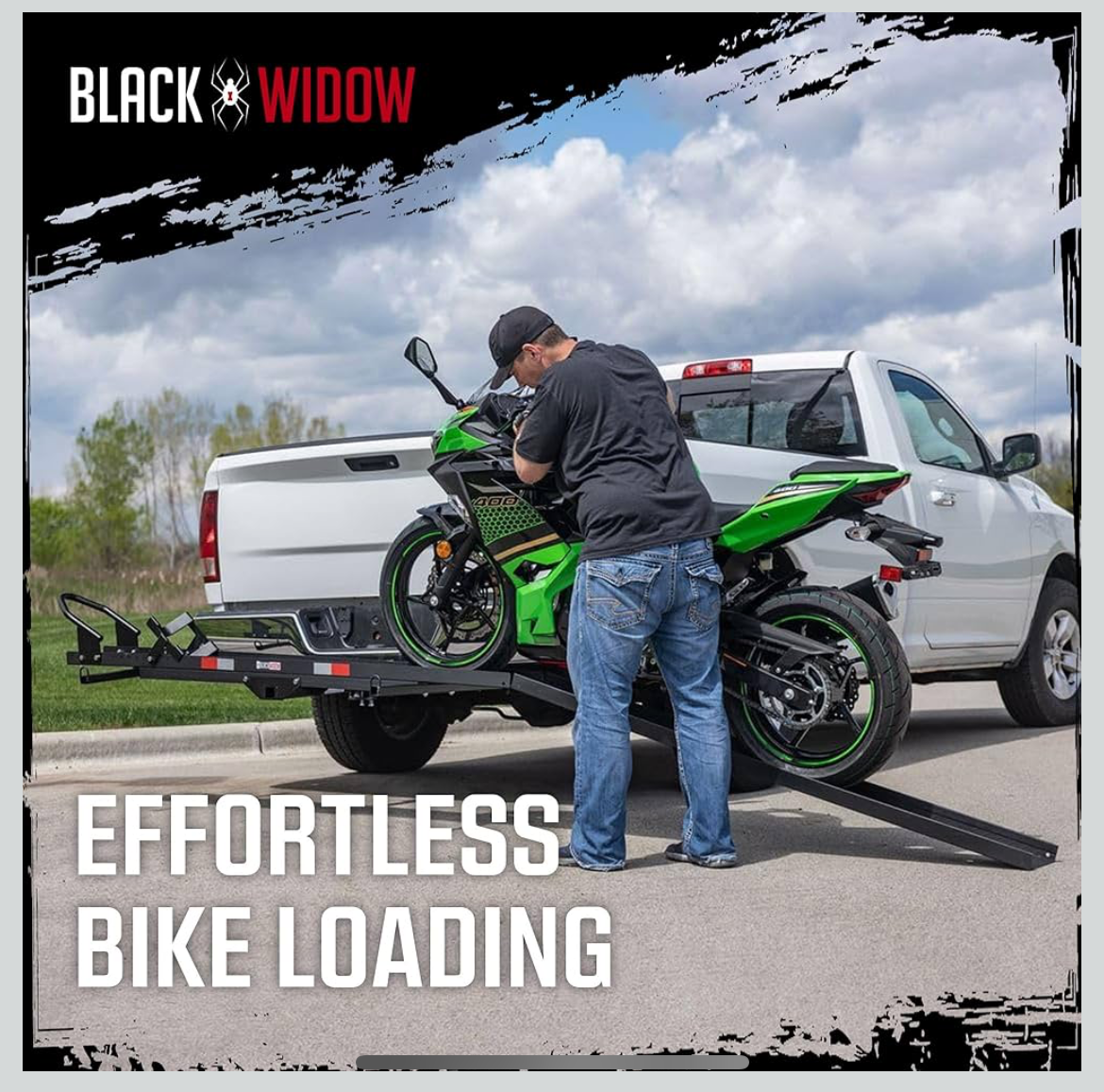 Black Widow Motorcycle Hitch Carrier