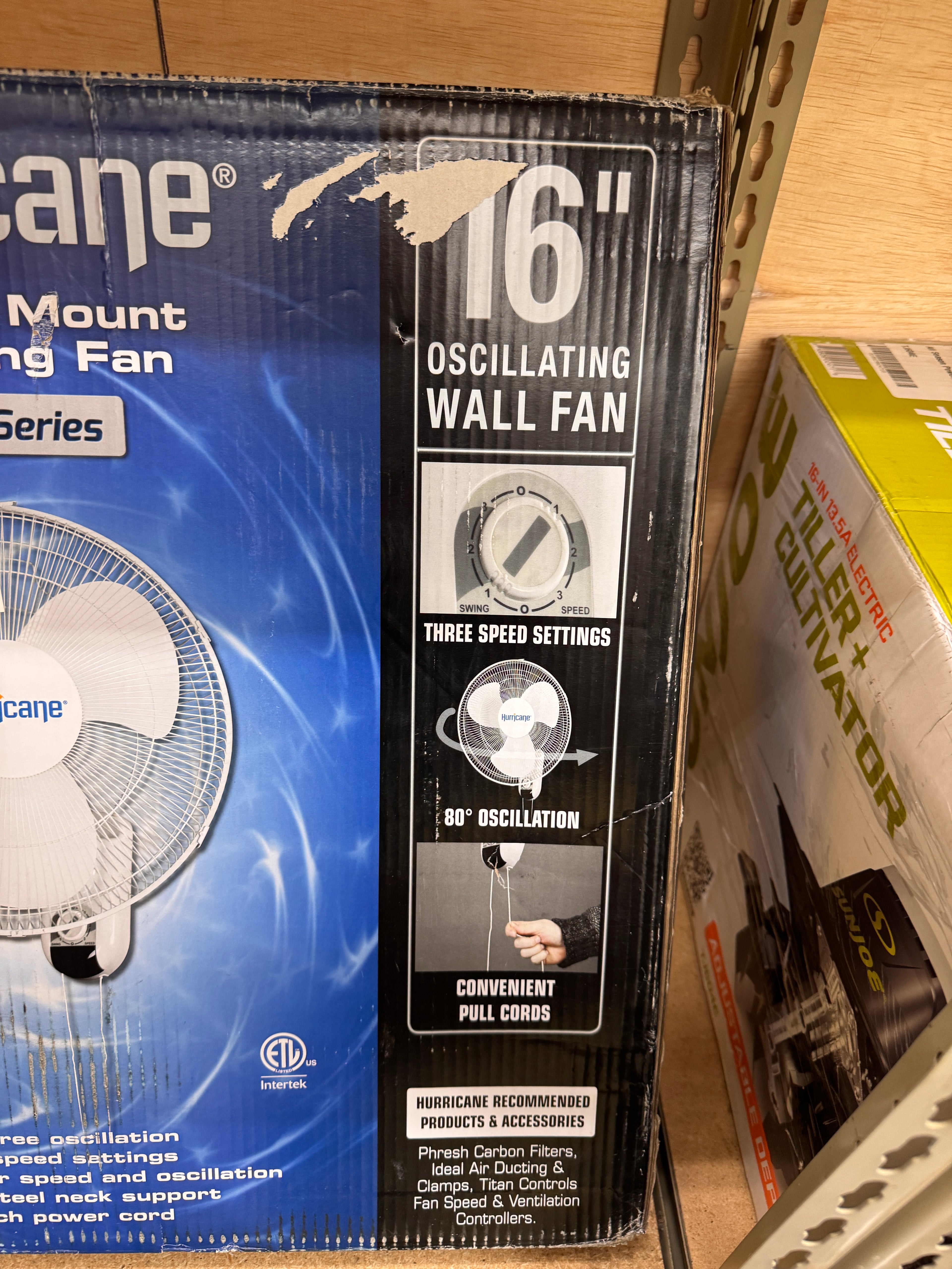 Hurricane Wall Mount Oscillating Fan